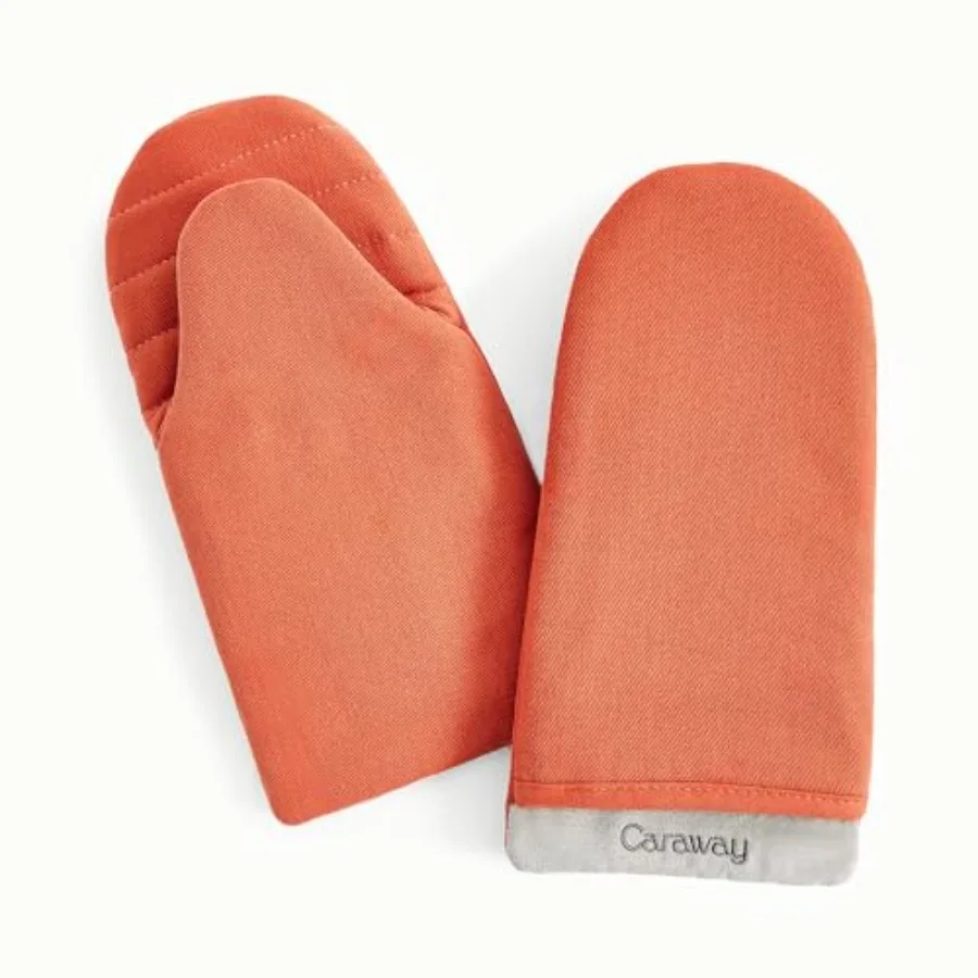 

Перчатки для духовки - 100% органический хлопок - Двухслойные, с защитой от пятен - Безопасное обращение с горячей кухонной утварью - Se