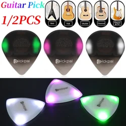 1/2PCS Glowing Guitar Pick Touch Luminous mediator Pick with High-Sensitivity LED Light for Bass Electric Guitarists Accessories