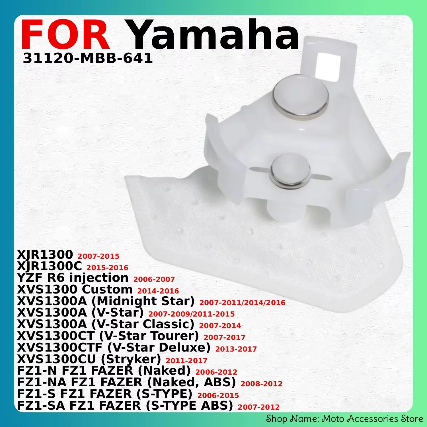 Motorcycle Fuel Pump Filter For Yamaha FZ1-N FZ1 FAZER FZ1-NA FZ1-S FZ1-SA YZF R6 Injection XJR1300 XJR1300C XVS1300 Custom