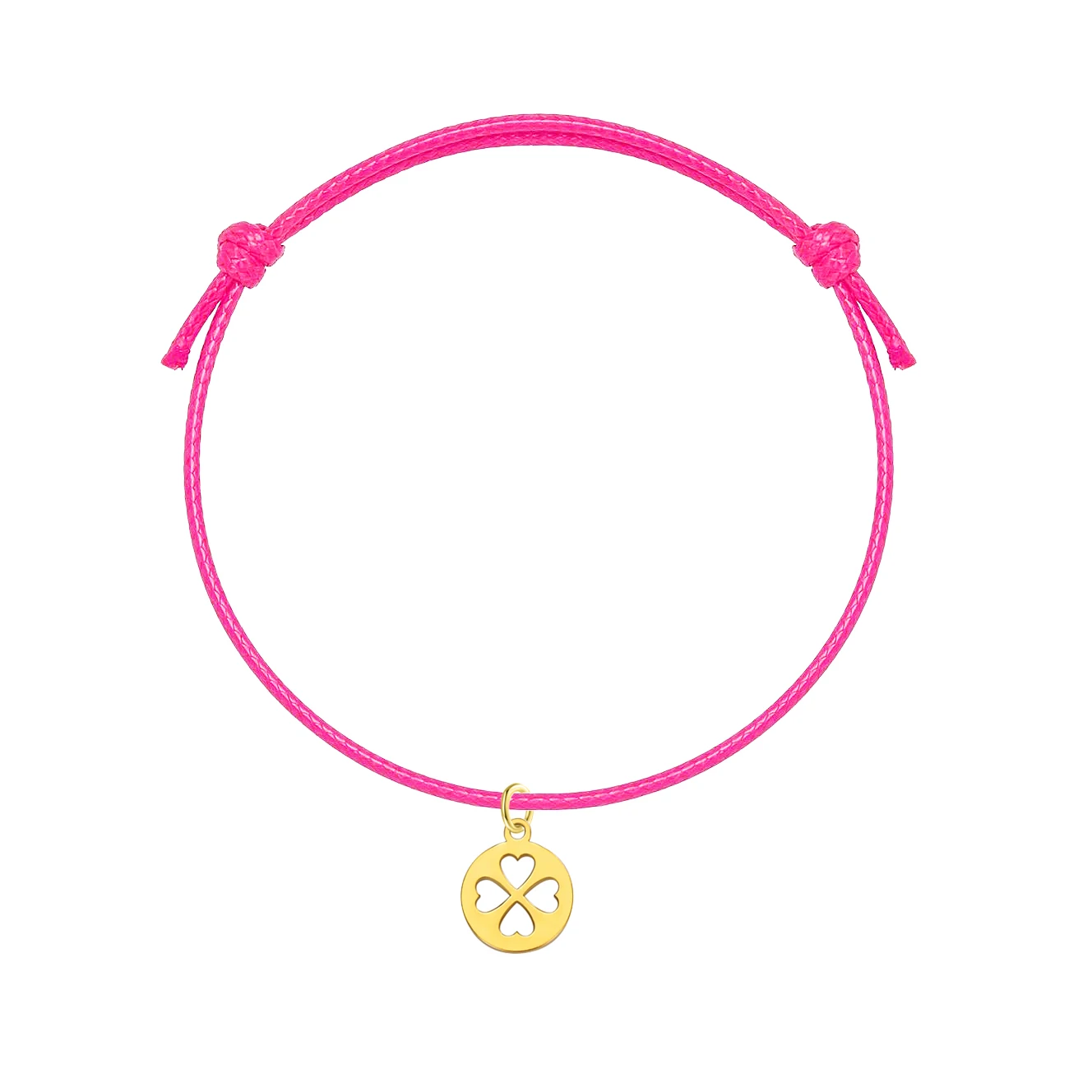 الفولاذ المقاوم للصدأ دائرة مستديرة الجوف أربع أوراق البرسيم سحر سوار المرأة 2025 موضة جديدة يدويا مشمع الحبل مجوهرات هدية