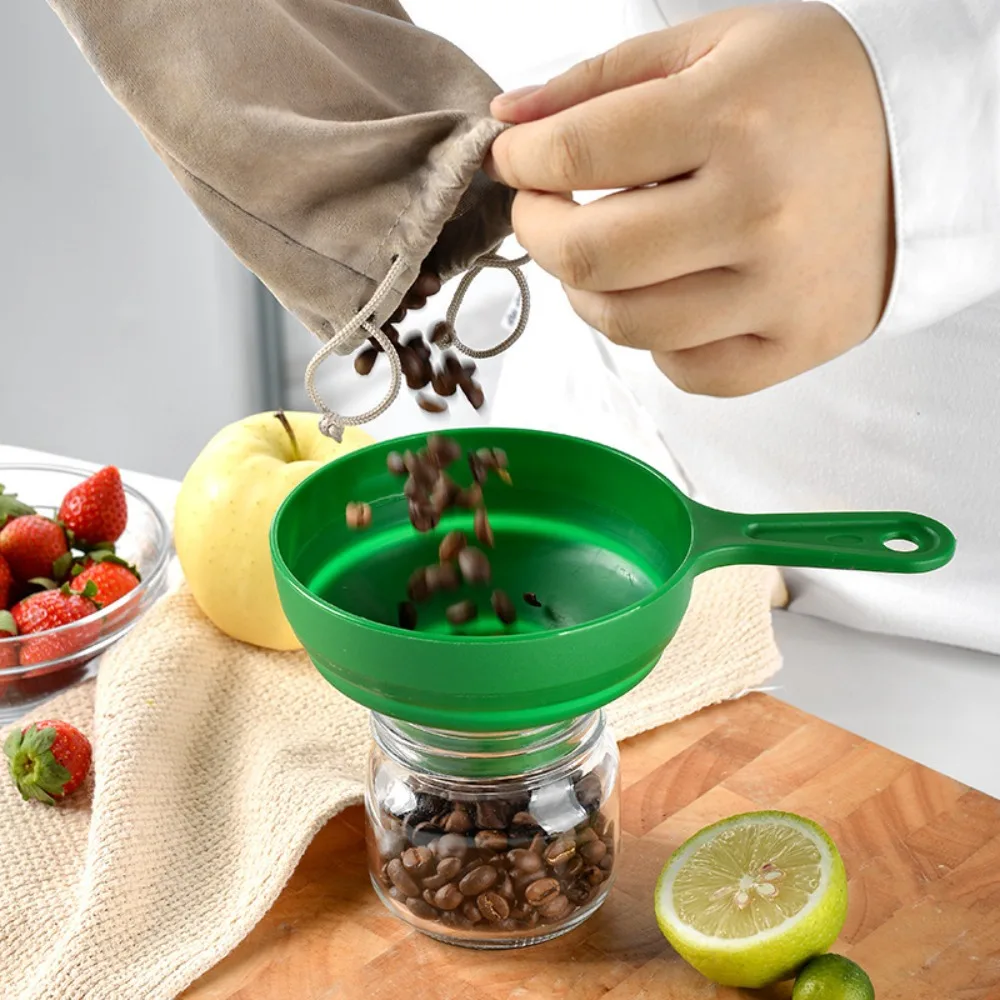 PP Plastic Foldable Wide Mouth Funnel, Jam Funnel, Large Diameter Grain Sugar Filling Funnel Kitchen Tools Accessories Cooking