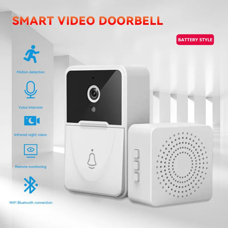 X3 Draadloze Deurbel Wifi Outdoor Hd Camera Beveiliging Door Bell Nachtzicht Video Intercom Stemverandering Voor Thuismonitor Per Telefoon