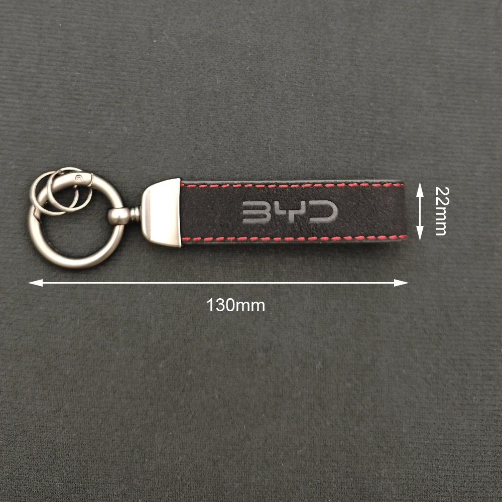 2025 جلد الغزال سيارة المفاتيح BYD شعار رسائل شعار شارة كيرينغ ل BYD القرش 6 سيليون 7 Atto 3 Act ليوبارد 5 اكسسوارات