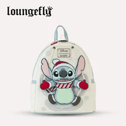 2024 Loungefly Stitch Snow Christmas Cosplay Lilo Disney Angel Mini plecak Anime plecak peryferyjny plecak dla dzieci tornister