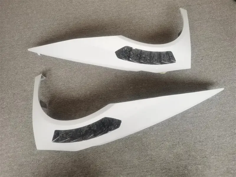 V Style for Huracan Front Fender for LP610 Real Forged Carbon Fiber Vented Fender for Huracan LP610 Louvered Spoiler 4