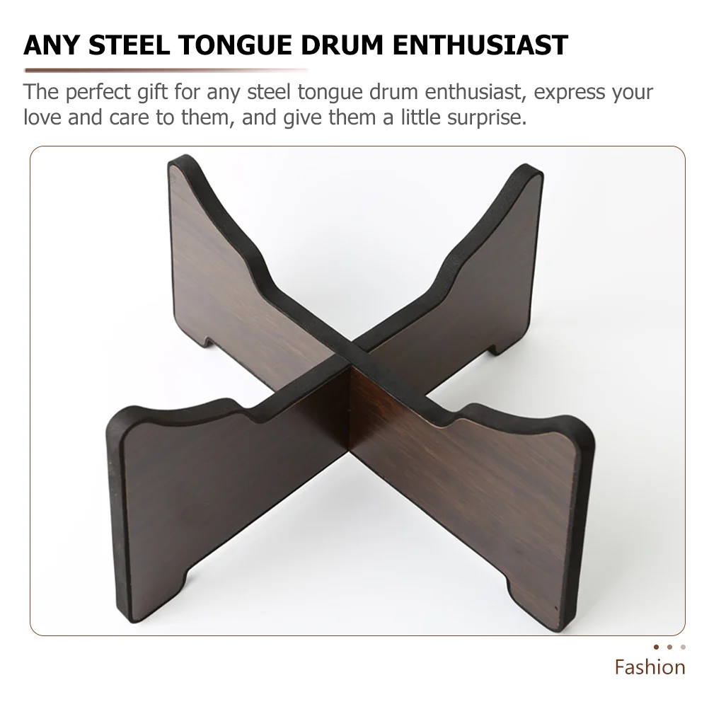 Display Shelves Steel Tongue Drum Holder Floor Wood Structure Professional Stand