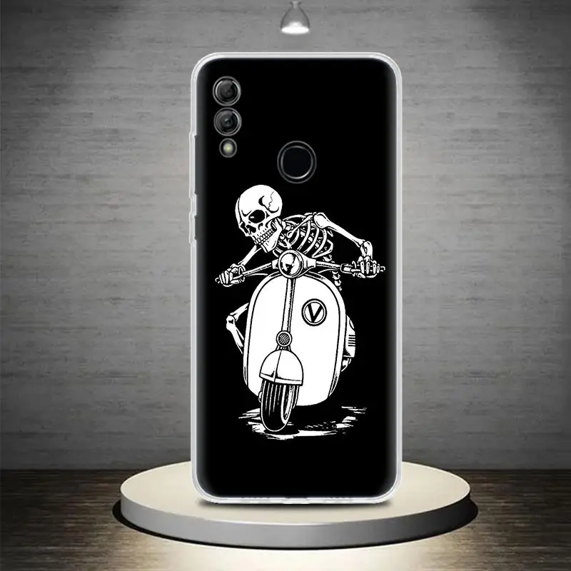 Spooky Skull Funny Dance Skeleton Phone Case Capa For Huawei Honor 9 10 Lite 9X 8X 8A 8S Y5 Y6 Y7 Y9 P Smart Z 2019 1020i Patter