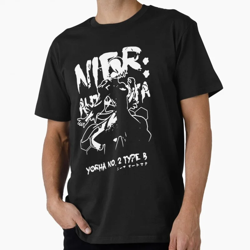 

2B NieR Automata Yorh No. 2 Type B Anime T-shirt for Gamer 0607 Waifu Girl Cyber Punk Graphic Clothes Y2K Tee US Size Tops S-6XL