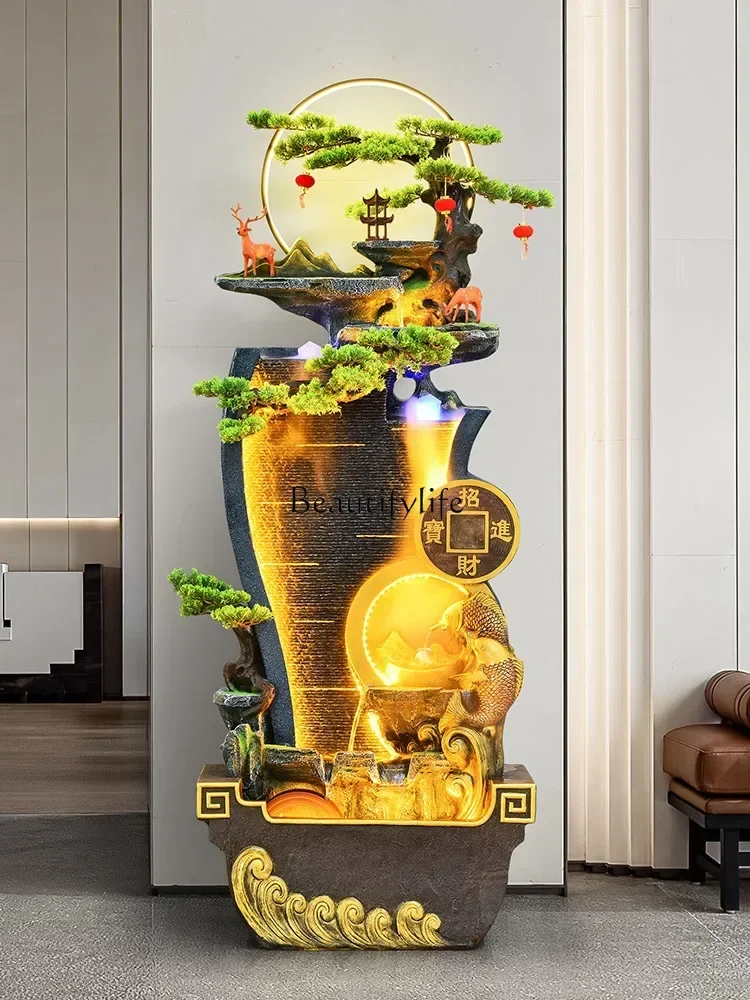 

LD33Smooth Sailing Flowing Water Ornaments Floor-Standing Decorations Landscape Water Curtain Wall