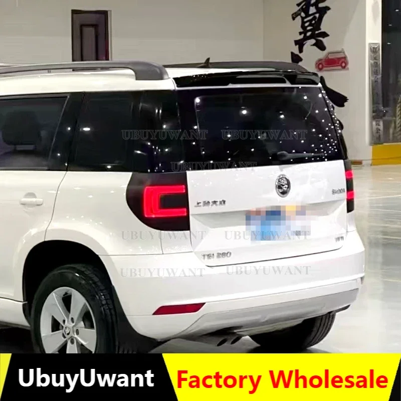 Für Skoda Yeti Spoiler 2013 2014 2015 2016 2017 Auto Heckflügel Dekoration ABS Kunststoff Unlackiert Primer Hinten Stamm Dach spoiler