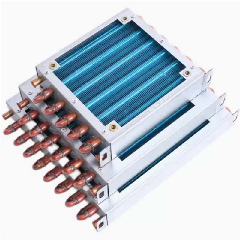 1PCS Refrigerator freezer aluminum fin and copper tube heat exchanger with fan Small shell condenser radiator Fan view 5