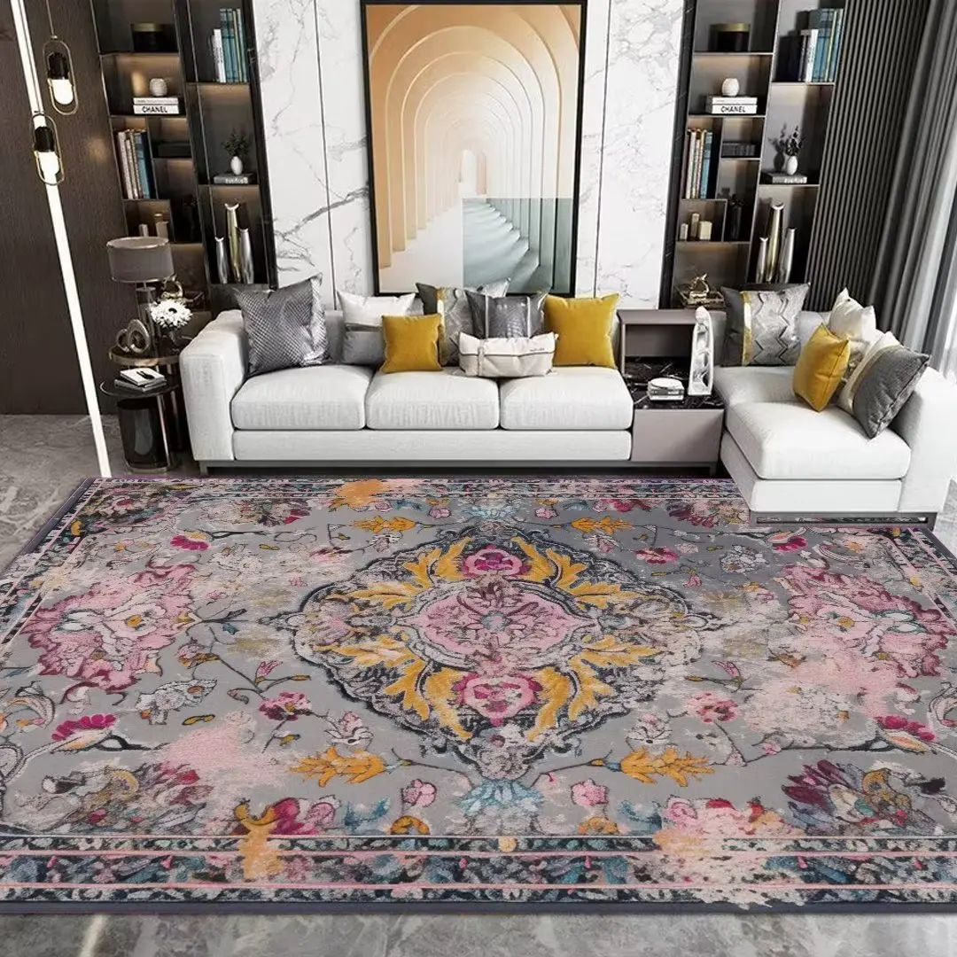 Ins Ethnic Retro Persia Carpet Living Room 140x200cm Thickening Carpets for Bedroom Large Area Rugs Cloakroom Non-slip Floor Mat