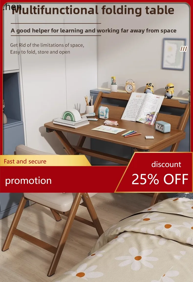 

HT folding desk household small apartment portable bedroom study table desk