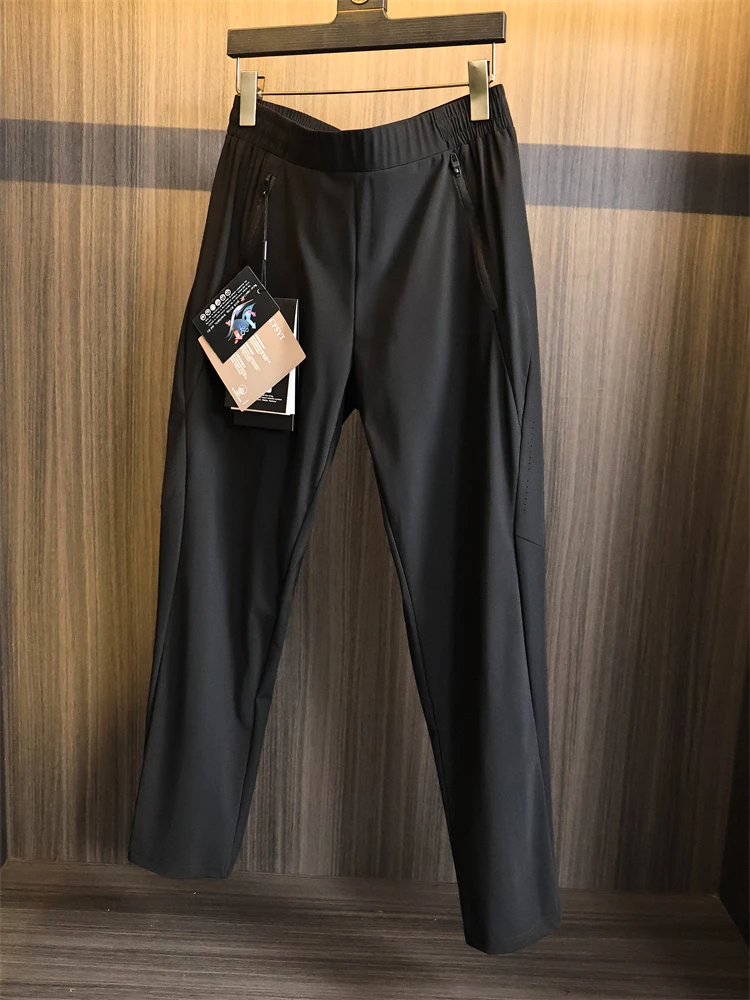 

Men's Straight Leg Casual Pants Laser Perforated High Elastic Breathable Faion Urban Spring Summer Spor Leisure Trousers