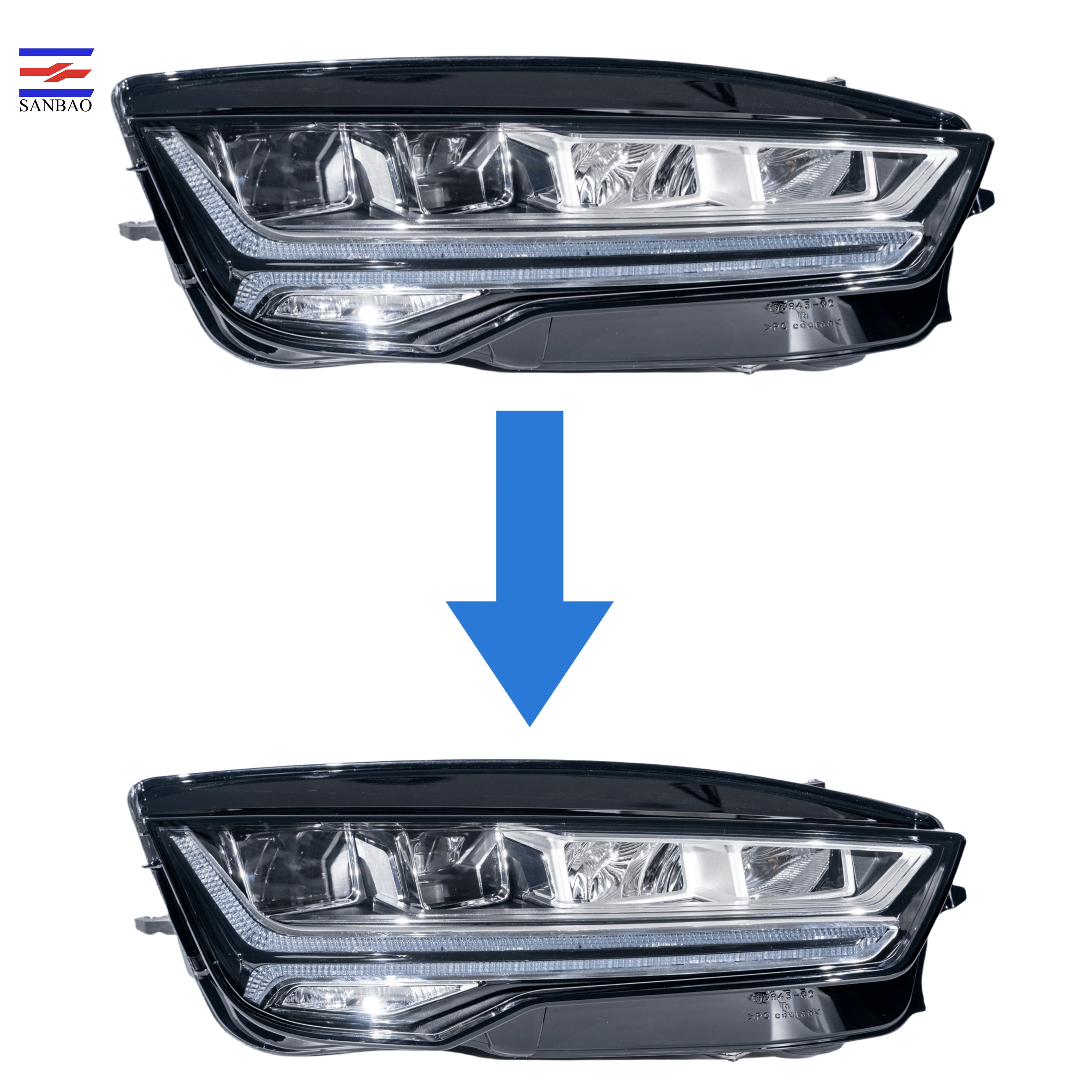 

For 2015-2018 Audi A7 LED Headlight Assembly Upgrade Flowing Water Head Lamp With Plug And Play Feature New Condition