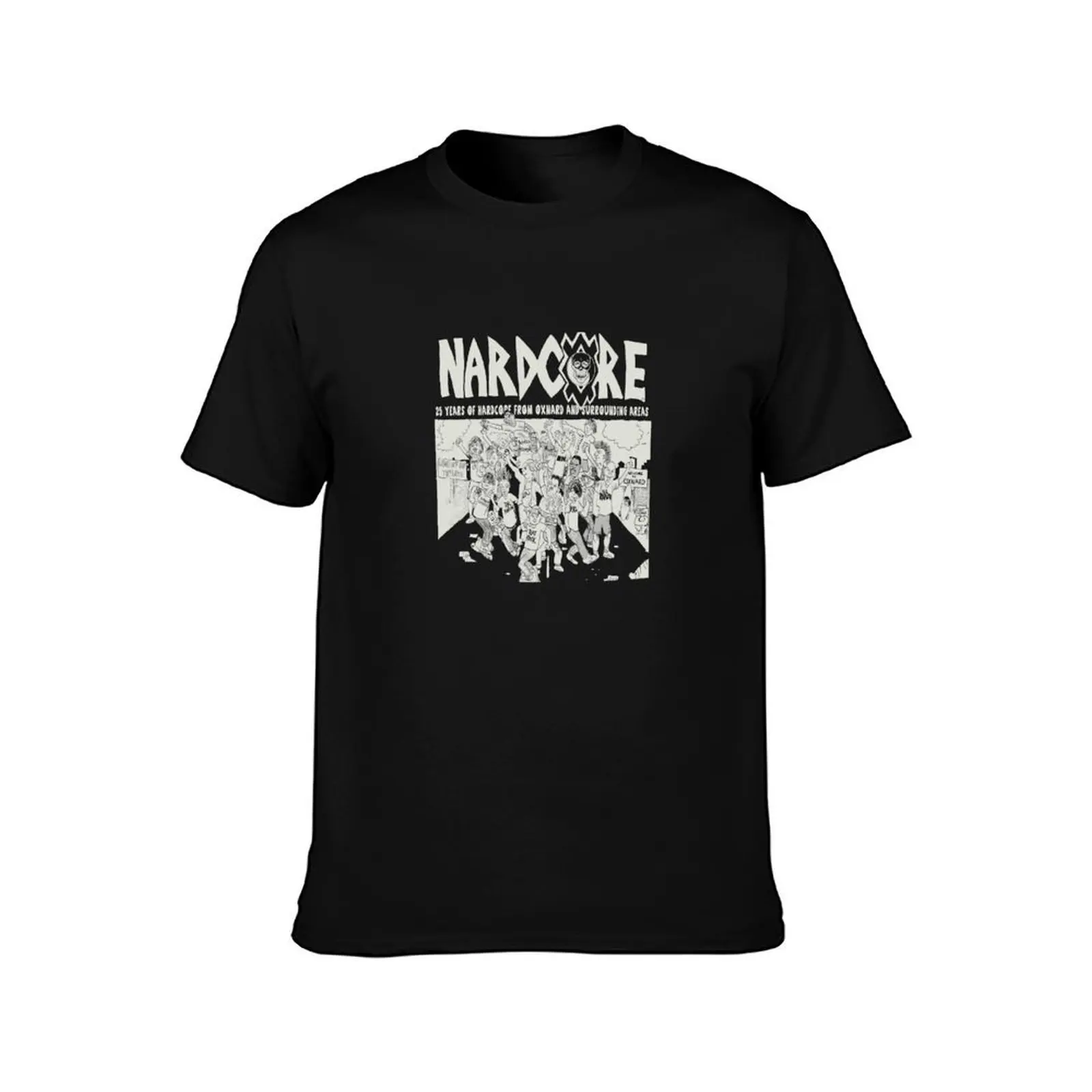 Nardcore 25 Years Of Hardcore From Oxnard And Surrounding Areas T-Shirt, Summer Casual Cotton Tee, Oversized Streetwear Tops