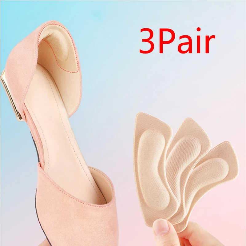 3 คู่กาวสติกเกอร์ส้นสติกเกอร์ Insoles Patch Anti-Pain Cushion Pads Heel Care Heel Protector กีฬารองเท้าผ้าใบรองเท้า