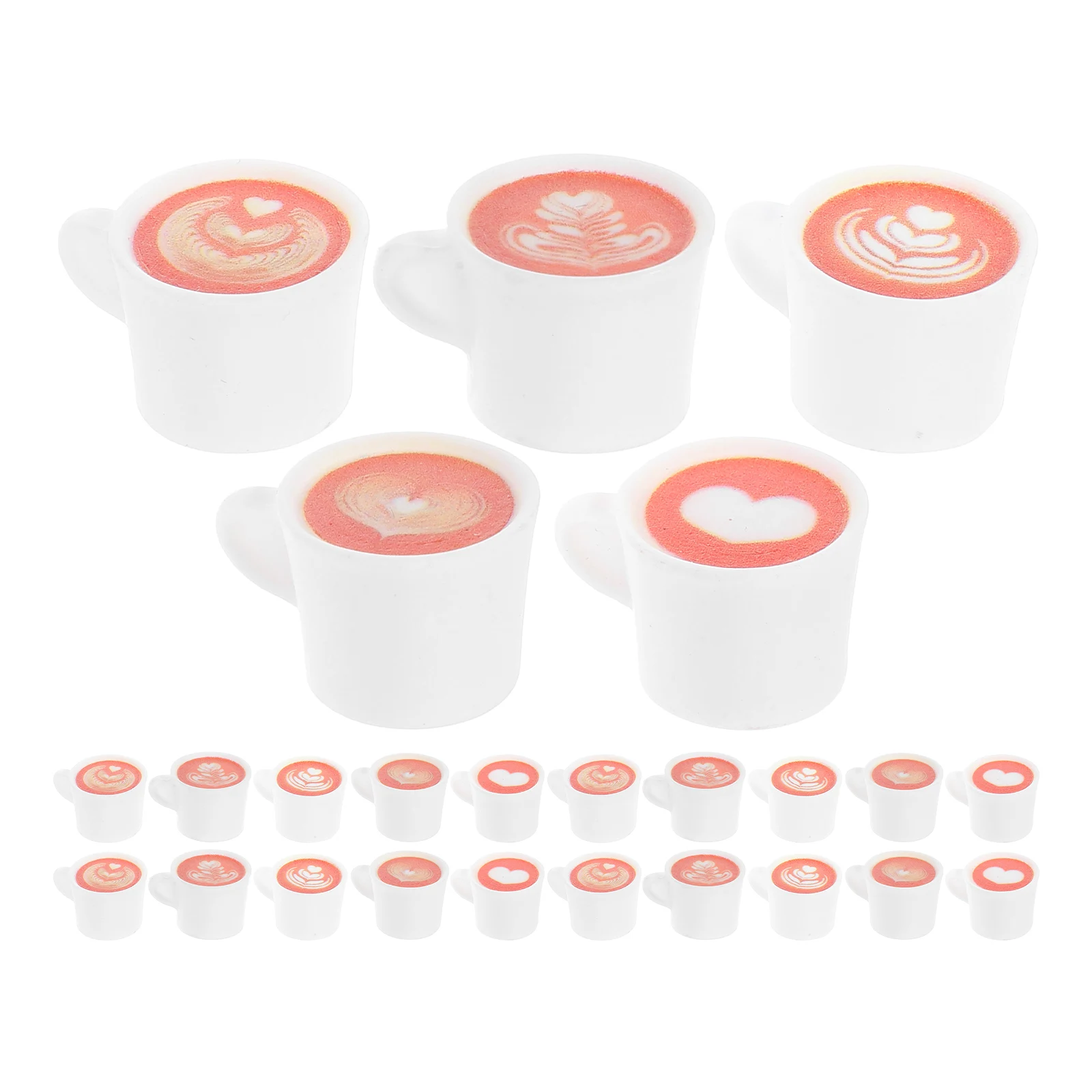 

50 Pcs Mini Kitchen Set House Resin Coffee Cup DIY Accessories Cups Miniature