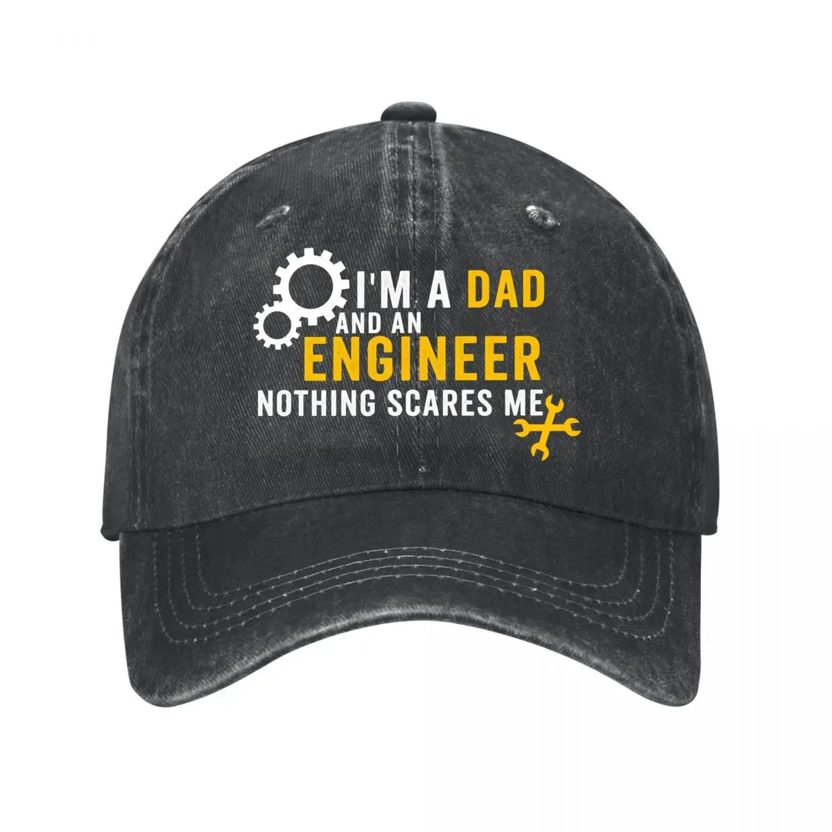Engineer Dad Nothing Scares Me Crossed Tools Engineering Humor New Vintage Washed Cotton Baseball Cap Sun Hats