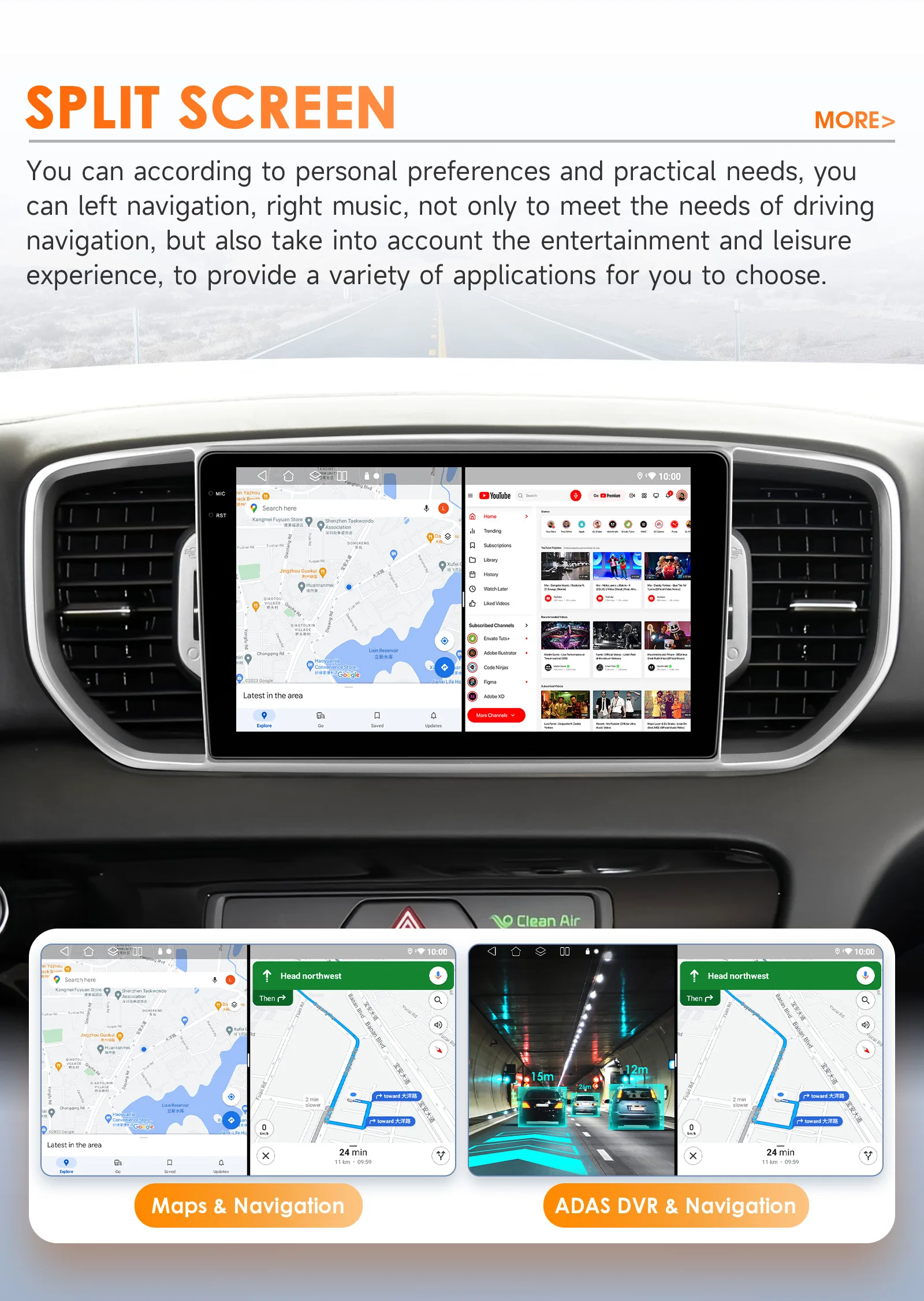 Hizpo 9-Zoll-Auto-Bildschirm für KIA Sportage 4 KX5 2016 2017 2018 Android Auto Navigation GPS Wireless Carplay Wifi Stereo Bluetooth – Detail 36
