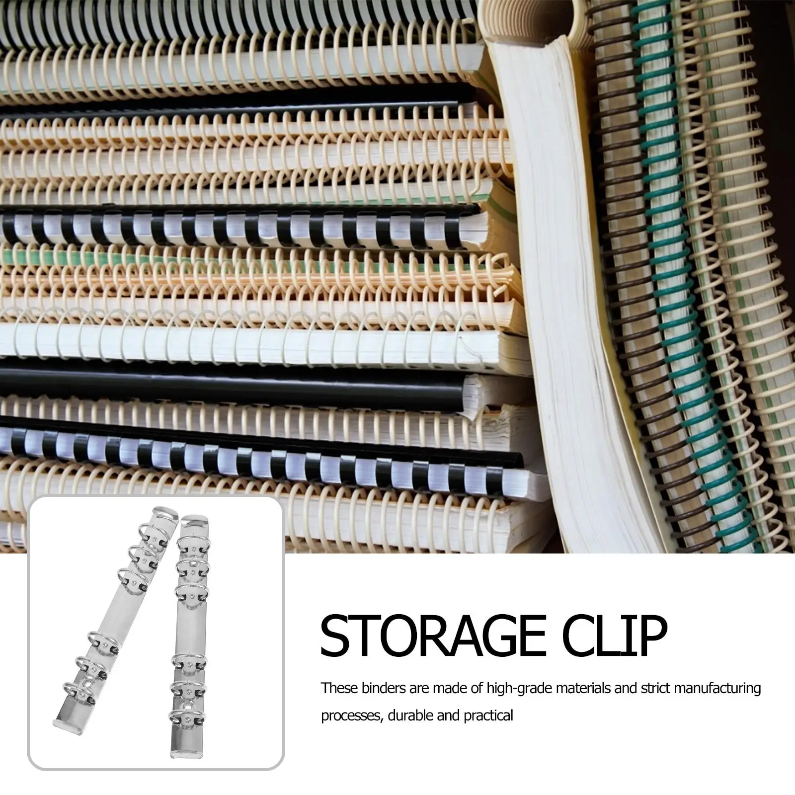 4 Pcs Binder Inner Core Notebook Accessories Loose Leaf Replacement Section Metal Rings Binders for Manuals