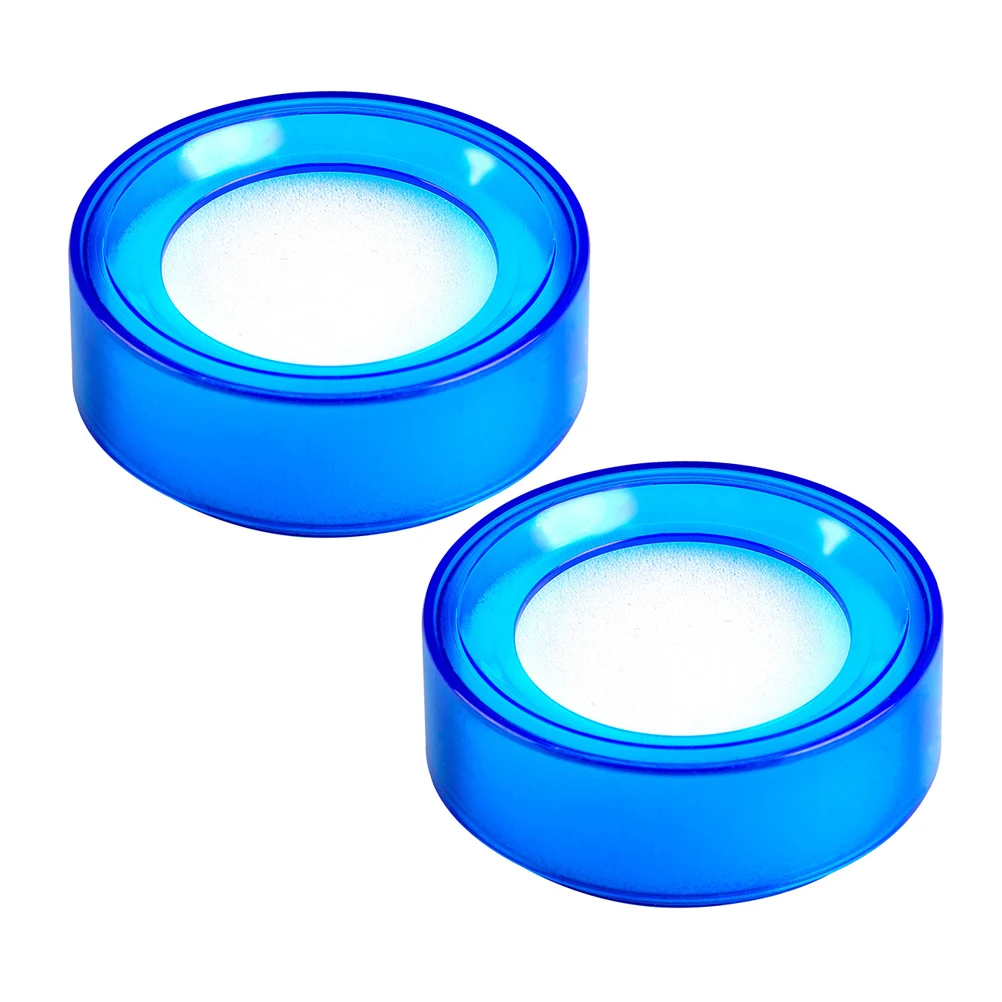 2pcs Round Sponge Finger Moistener For Cash Handling Efficient Money Counting Banking Office Work Plastic Base Absorbent