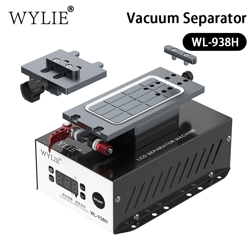 

WYLIE WL-938 Vacuum Separator 400w for Mobile Phone Below 7 inches Super Suction Screen Repair Separation Machine Repair Tool
