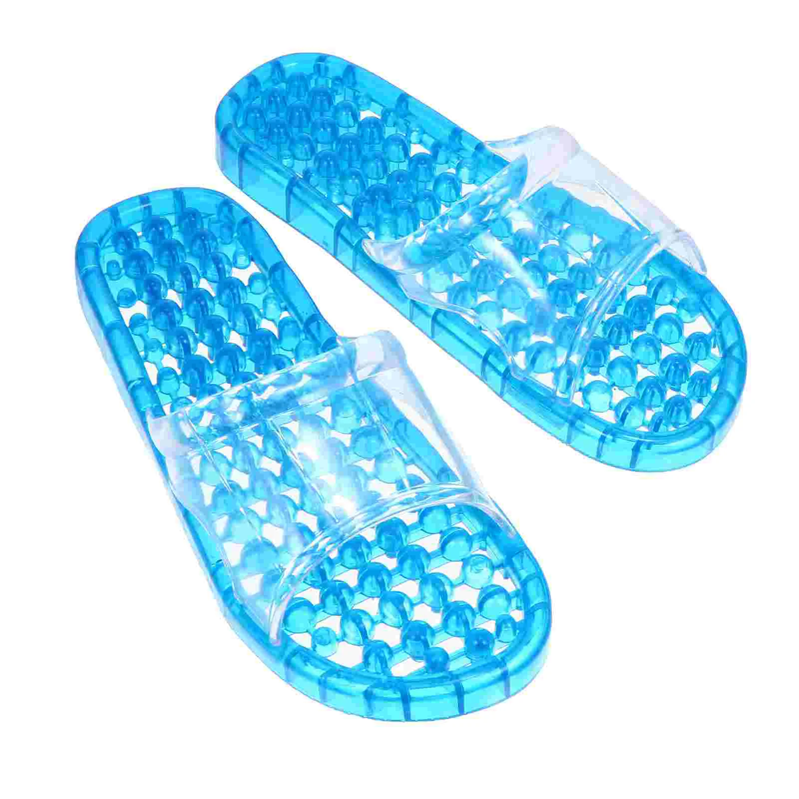 Zapatillas de baño de masaje de cristal transpirables de primera calidad para uso doméstico, deslizadores cómodos y elegantes para la máxima