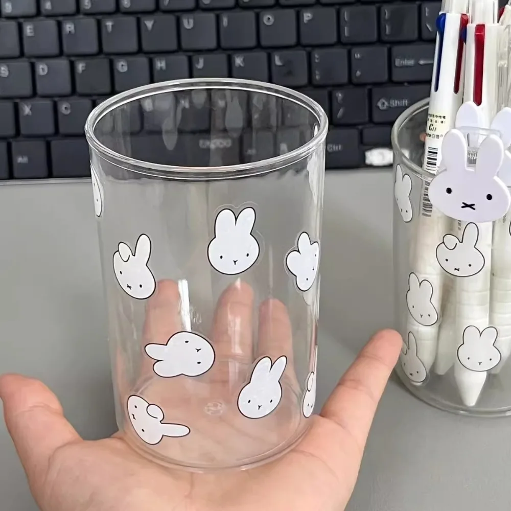 ที่ใส่ปากกาอะคริลิคใสลายการ์ตูนกระต่ายมิฟฟี่ กล่องเก็บเครื่องเขียน กล่องเก็บของจิปาถะบนโต๊ะทำงาน