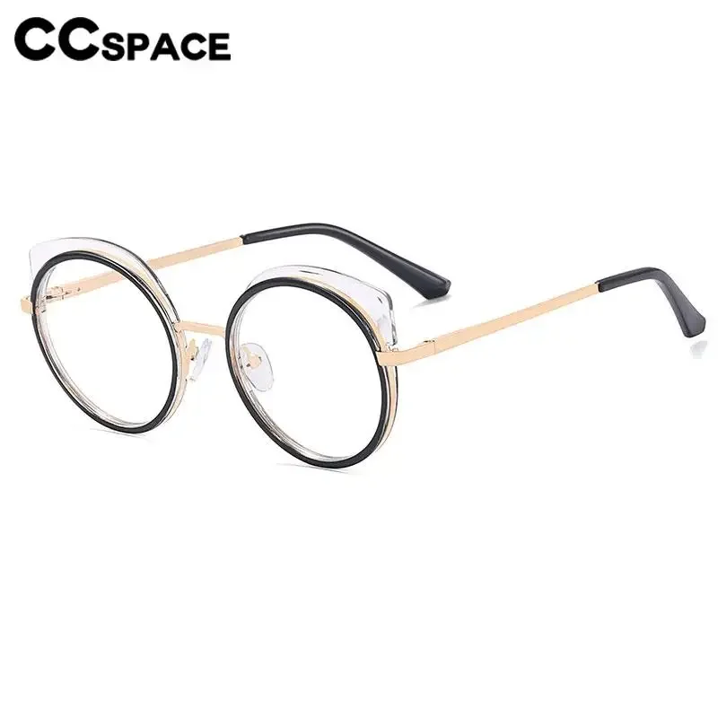 57079 moda damska kolorowe okrągłe oprawki do okularów Vintage zawias sprężynowy optyczne przezroczyste okulary okulary blokujące niebieskie światło