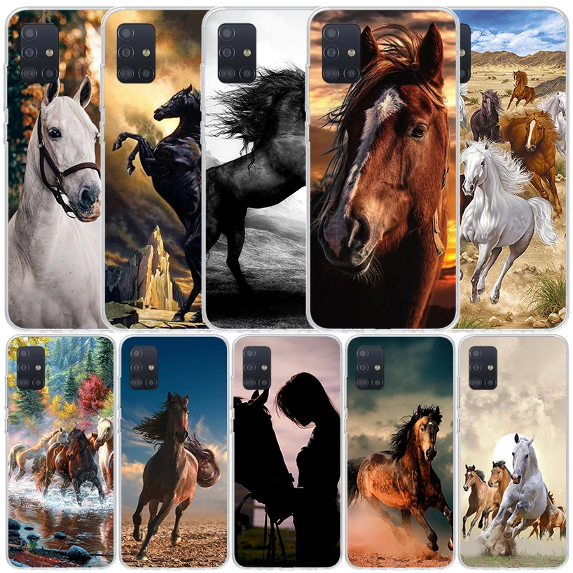 Horse Great Beauty Galloping Phone Case For Samsung Galaxy A51 A50S A41 A40 A31 A30S A21S A20S A20E A11 A10S A71 A70 A6 A7 A8 A9