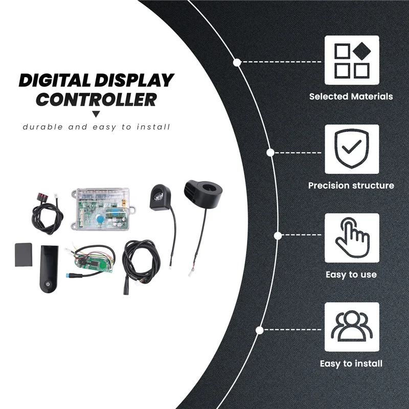 

ABVL-36V 8.5 Inch Digital Display Controller Kit For Xiaomi Electric Scooter 1:1 Sine Wave Vector Controller