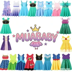 Girls Summer Cotton Princess Dress Casual Daily Role Play Costume for Kids Toddler Birthday Party Outfit Children 2-8Y Vestido