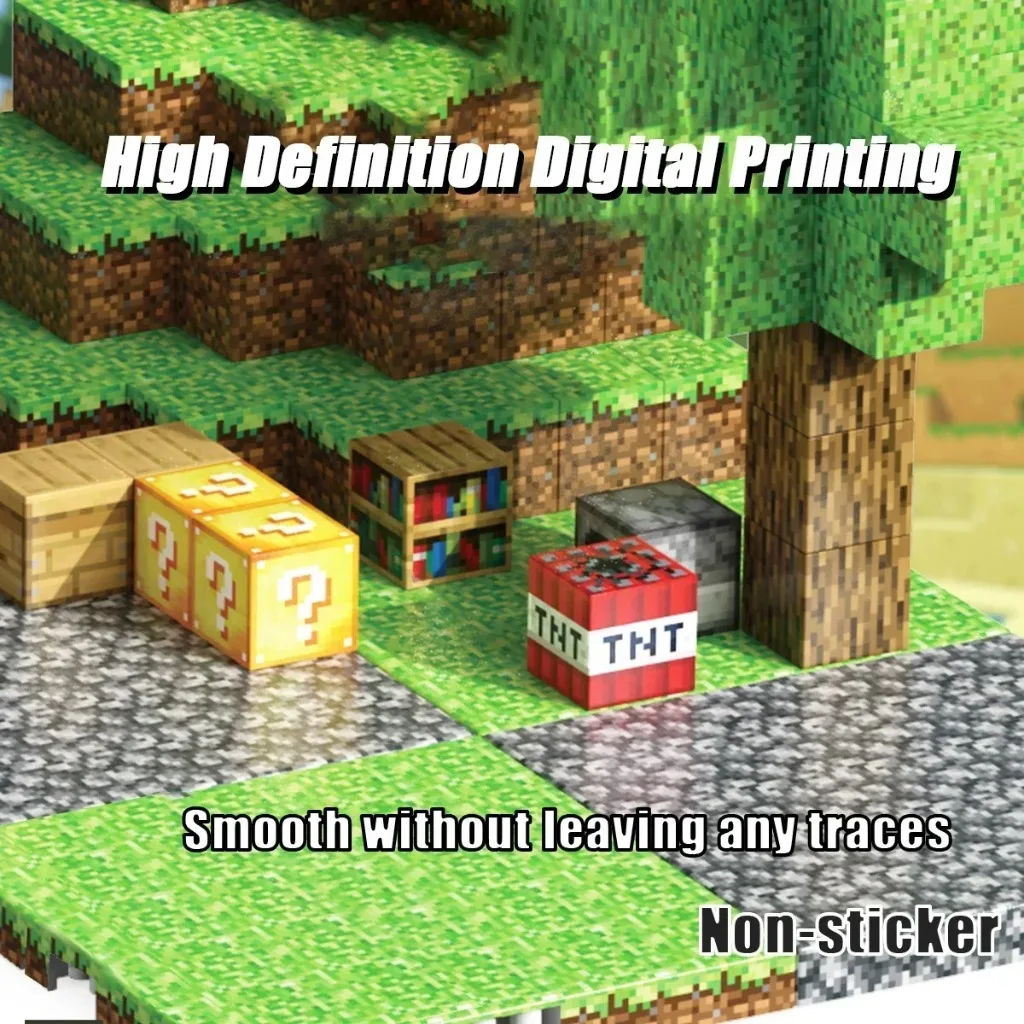 Magnetic Building Blocks Mine World Magnetic Brick Cube Random Cube Base Plate Set Toys Pixel Style Gift for Boys Girl Children