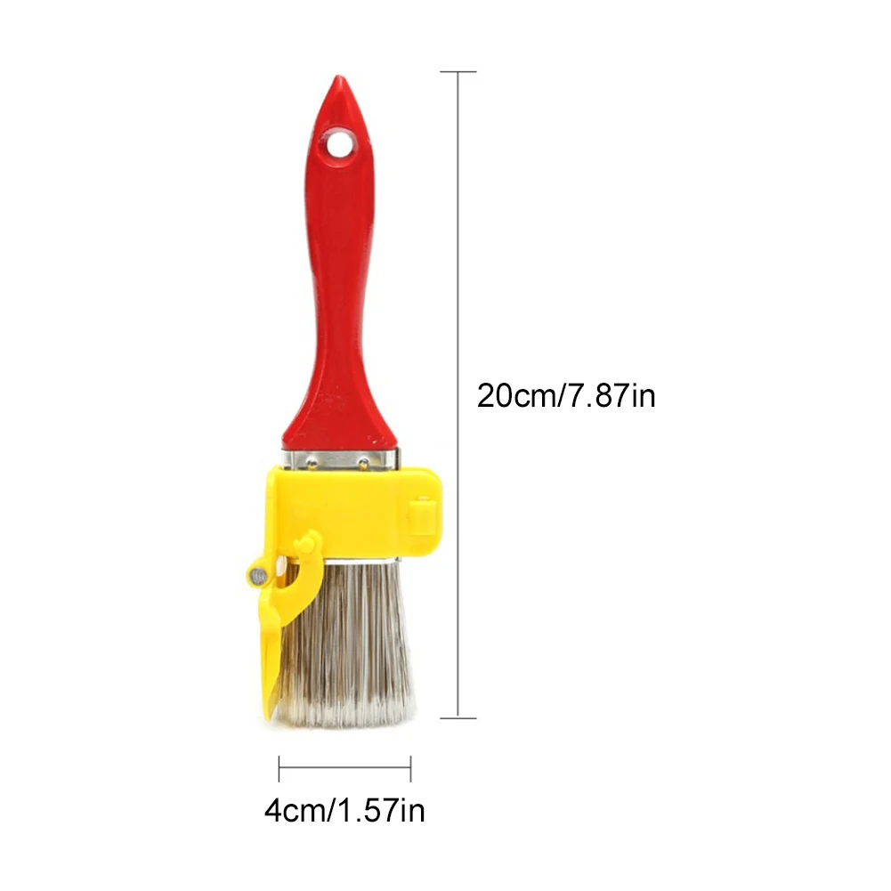 Multif Edger Paint Brush com Cabo de Madeira, Durable Lightweight Clean Cut, Ferramenta DIY para Moldura de Parede Teto Bordas Tri