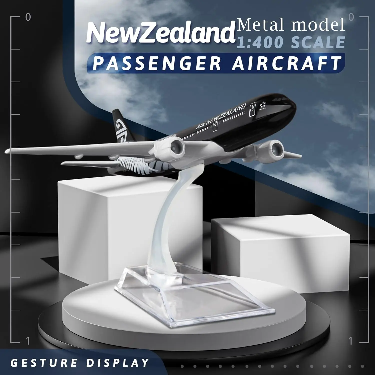 

16cm for Air New Zealand B777 Aircraft Model Die-cast Metal Model Aircraft 1/400 Scale Collection Display Miniatures Set