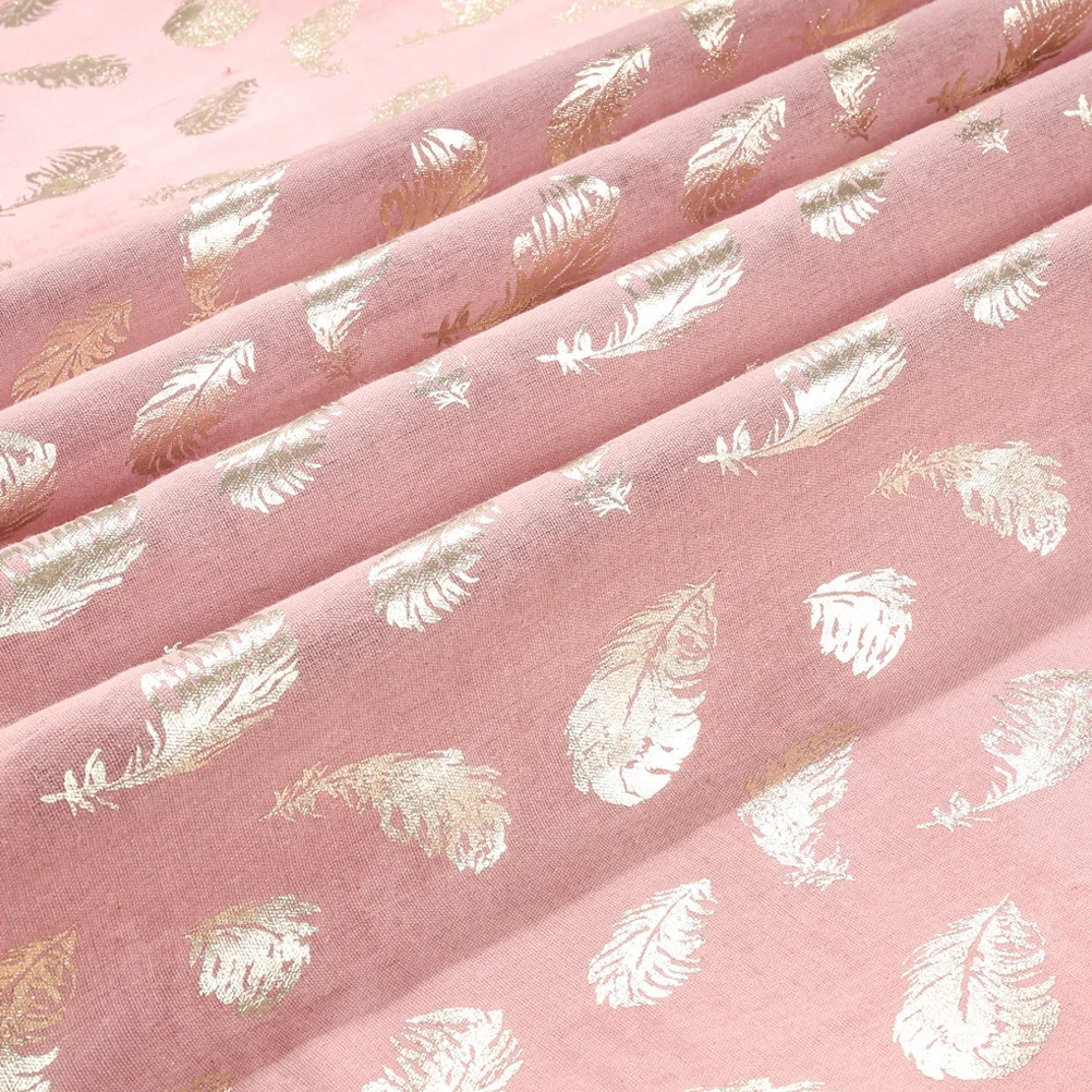

Nordic Style Tablecloth Pink Pattern Cotton Linen Fabric Wrinkle Resistant Fadeless Stylish Table Cover For Home