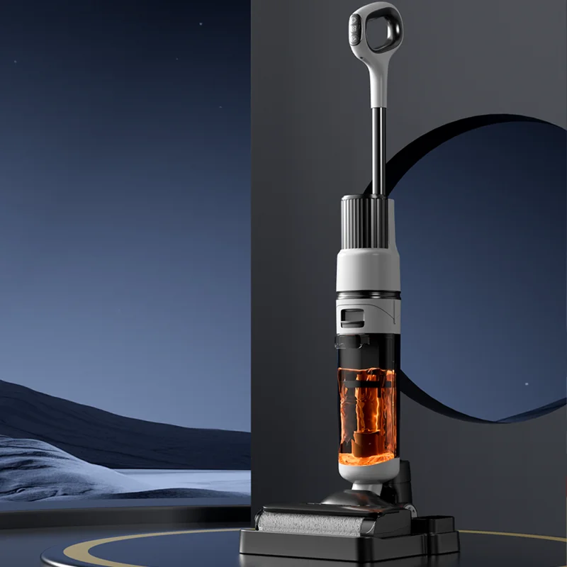 Wet Dry 2 In 1 Voice Warning System Smart Upright Handheld Vacuum Cleaner Floor Washer For House Cleaning
