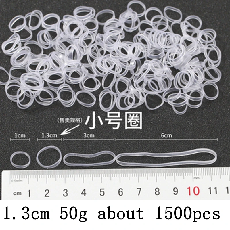 100PCS/Lot Flexibility High Quality Transparent Rubber Band Elastic Bands Rubber Hair Band Ring Women Girls Hair Tie Rope