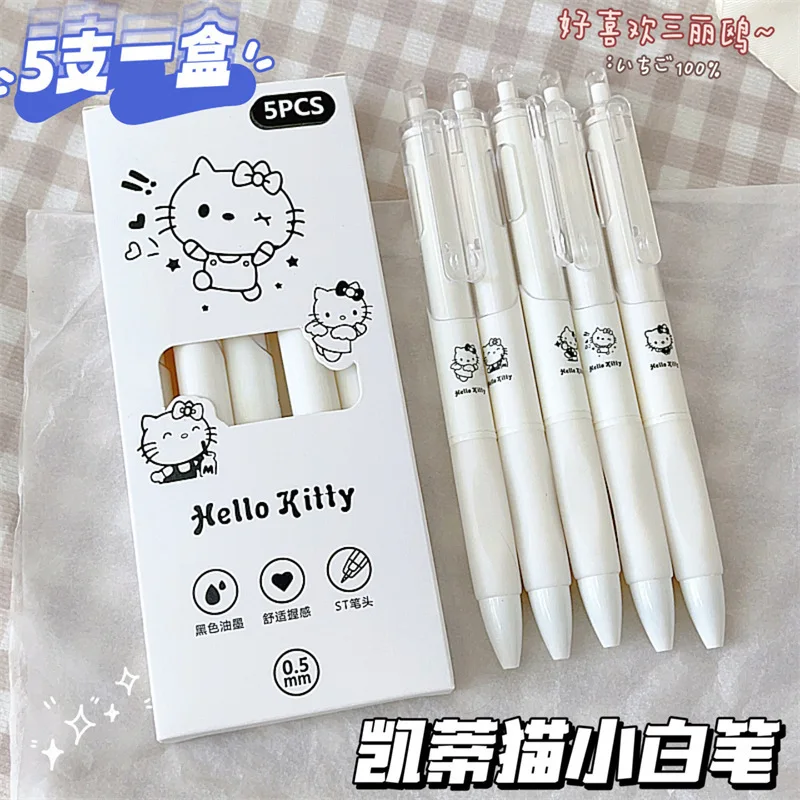 Little White Pen First Generation White Pole Quick Drying Pen Student Handwriting Neutral Pen  Hellokitty Cinnamoroll  Cartoon