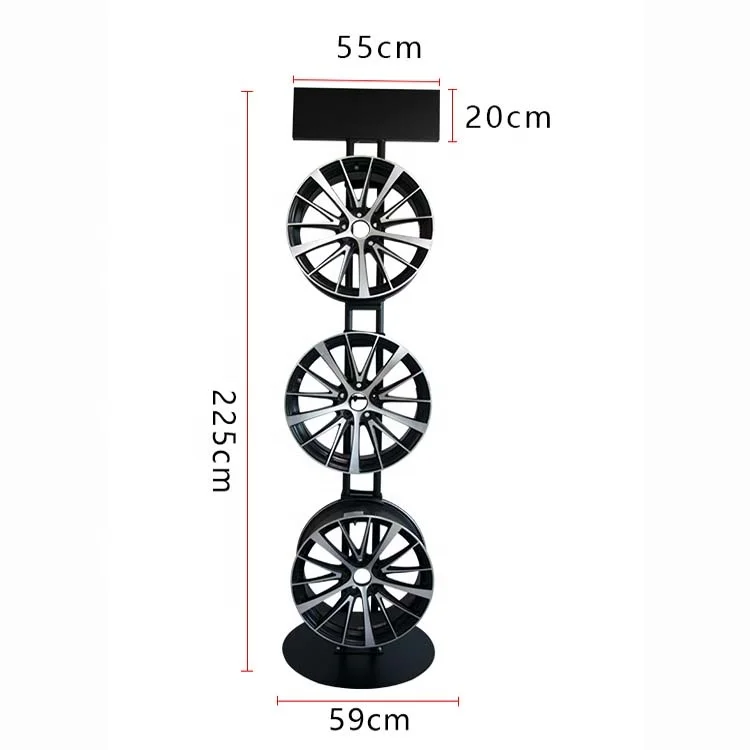 Metal Car Wheel Bracket Auto Parts Tire Rim Display Shelf