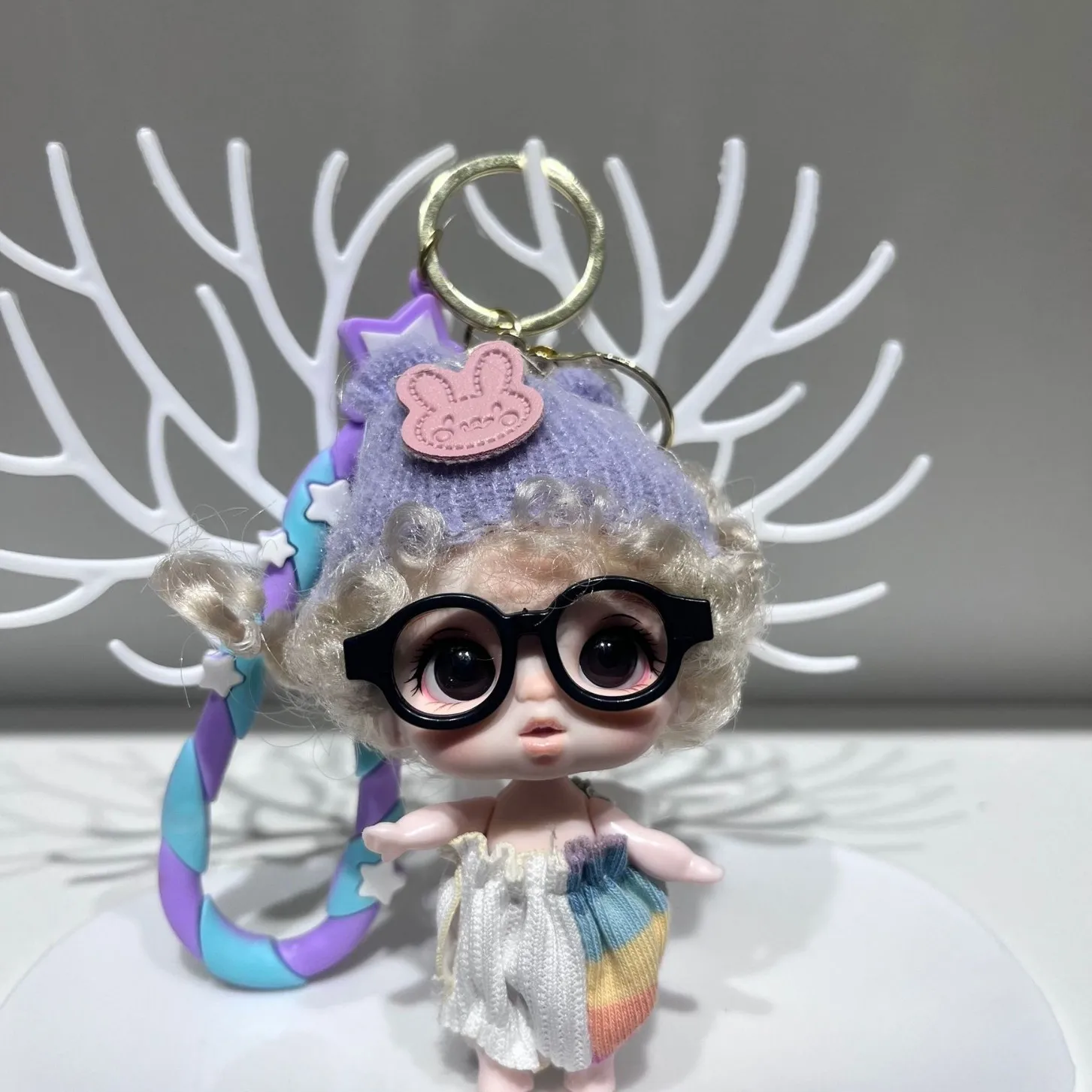 New 12cm Girl Princess Doll Keychain Pendant Joints Movable BJD Doll Dress Up Toys Exquisite Princess Doll Backpack Decor Gift