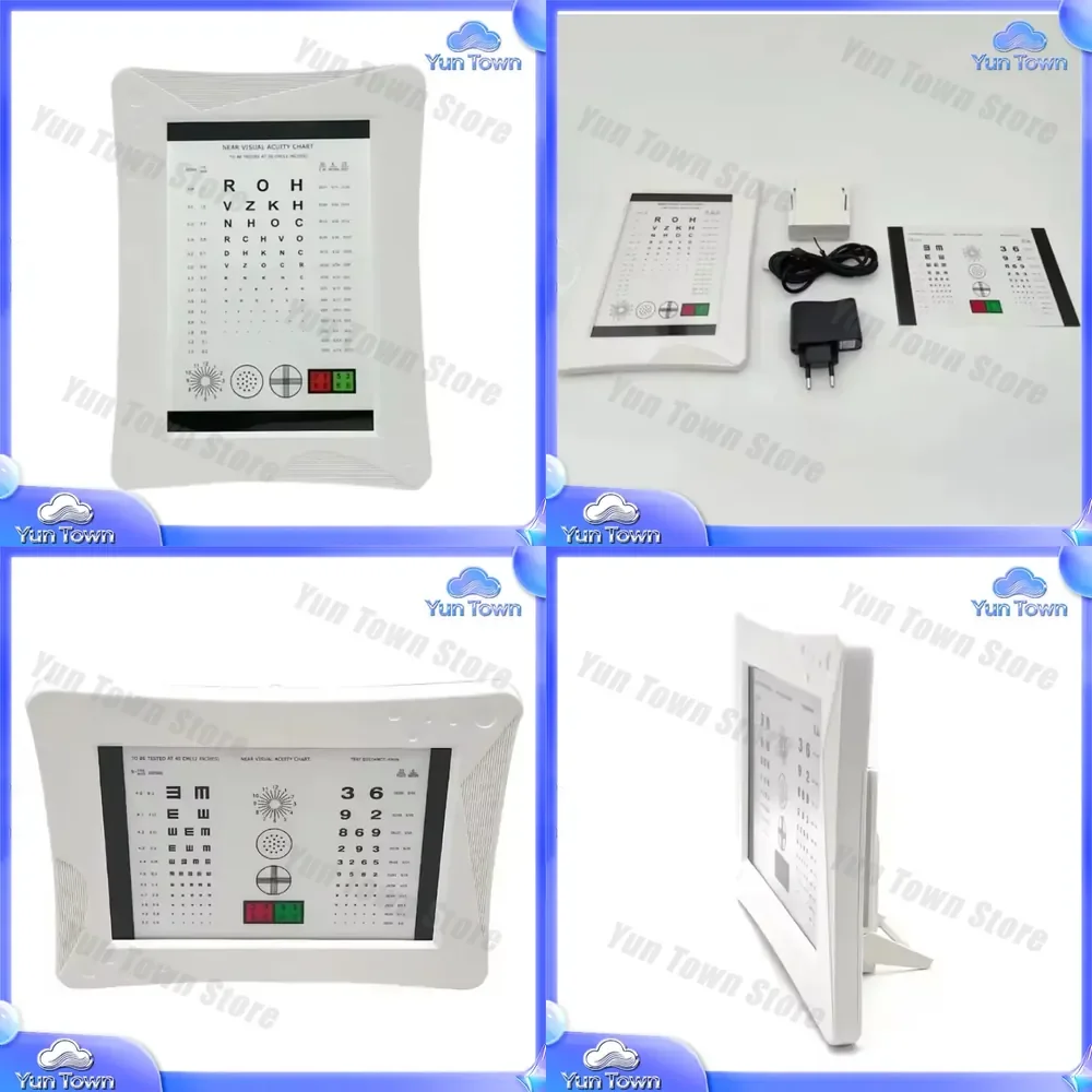 High-quality LED Lighting for Near Vision Test Double-Sided Home Optical Testing Chart for Eye Exam Vision Screening Visual