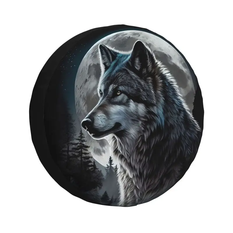 Custom Animal Wolf Spare Tire Cover for Mitsubishi Pajero 4WD 4x4 Trailer Car Wheel Protectors 14\