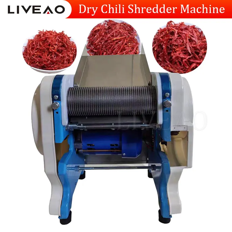 High Productivity Dry Red Pepper Cutting Shredder Machine Dried Chili Shredding Machine