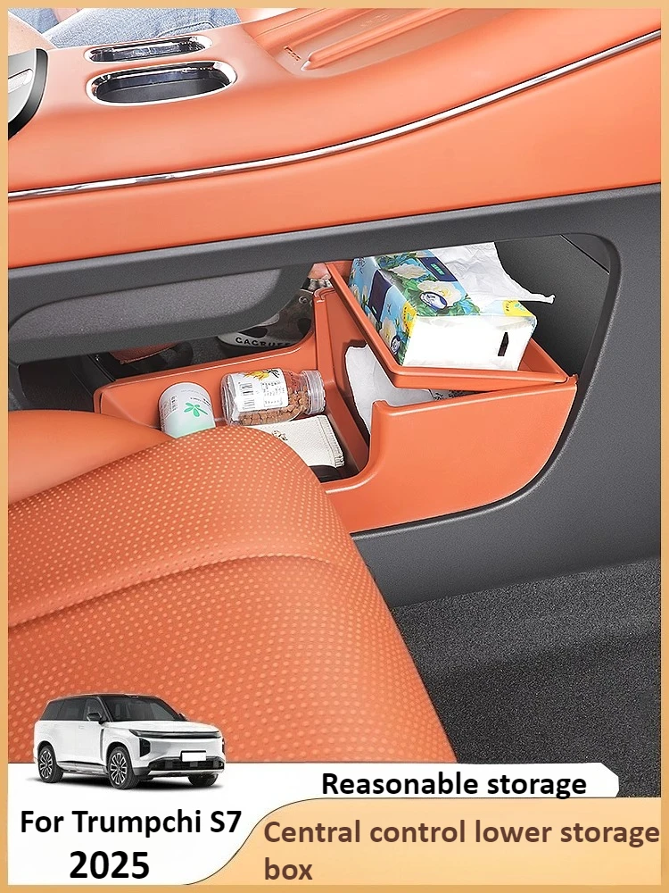 

For GAC Trumpchi S7 2025 2026 central control lower storage box armrest storage interior modification accessories