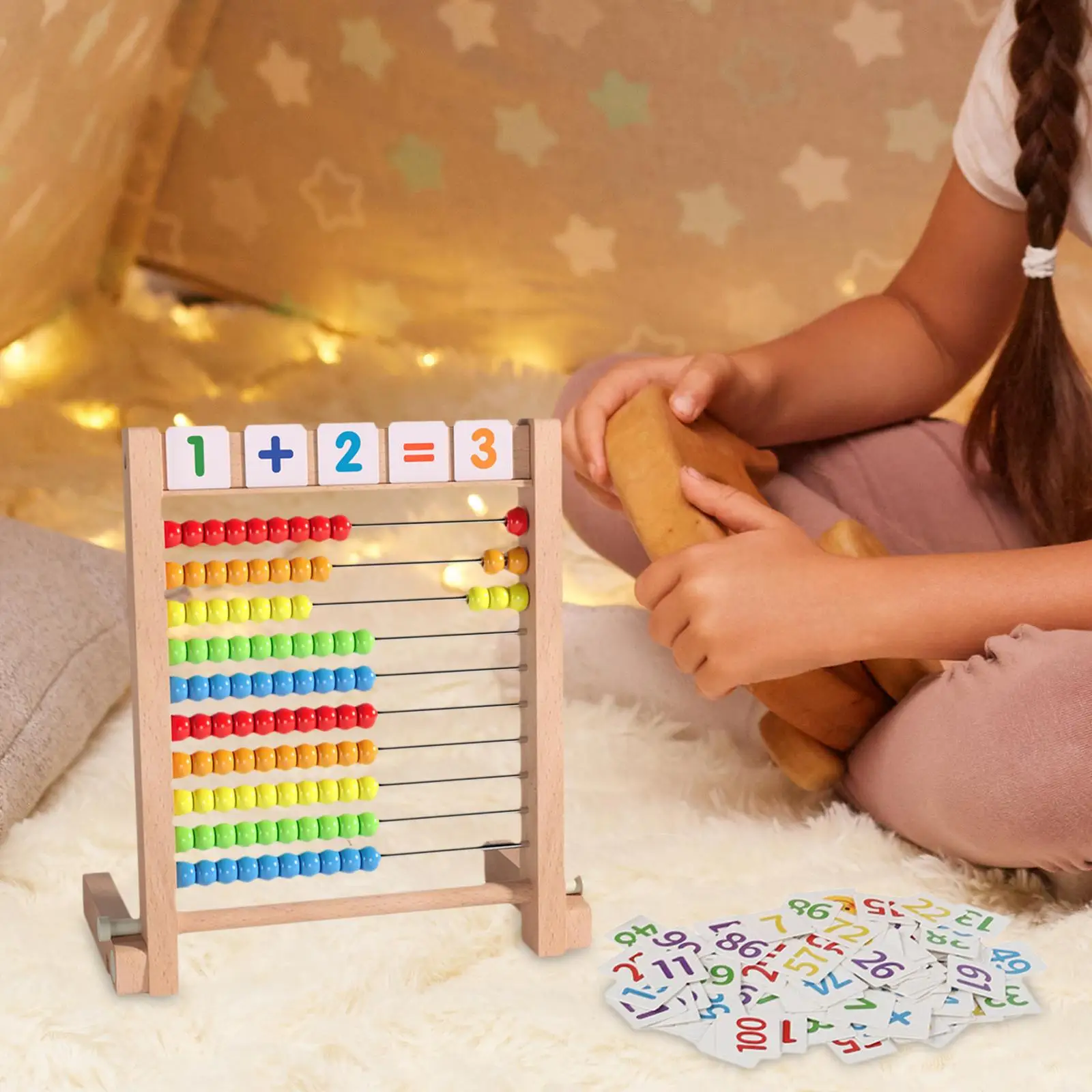 Klassieke houten telraam tien frameset wiskundige manipulaties voor peuters en kinderen