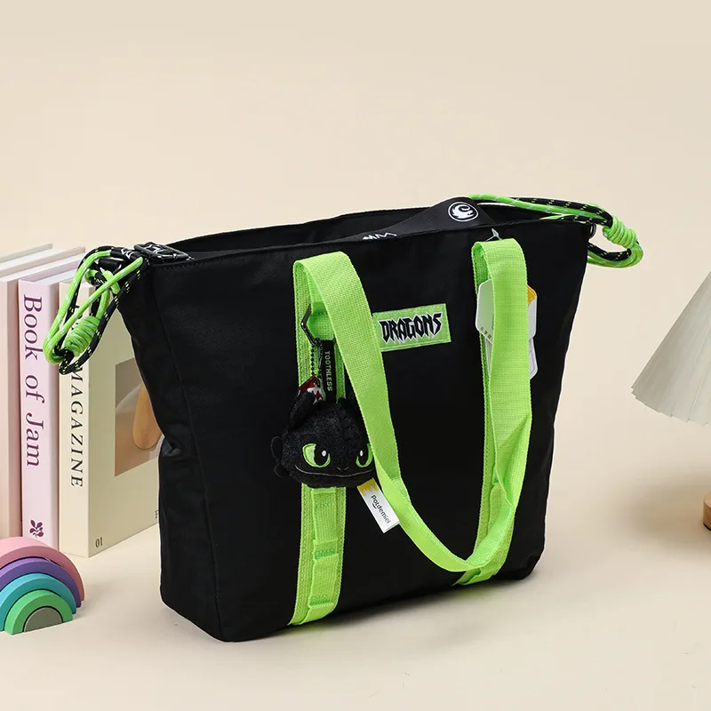 Neue Drachenzähmen leicht gemacht Zahnloser Plüschtier-Anhänger, große Kapazität, einzelne Umhängetasche, coole Tragetasche, gefüllter Plüsch-Rucksack