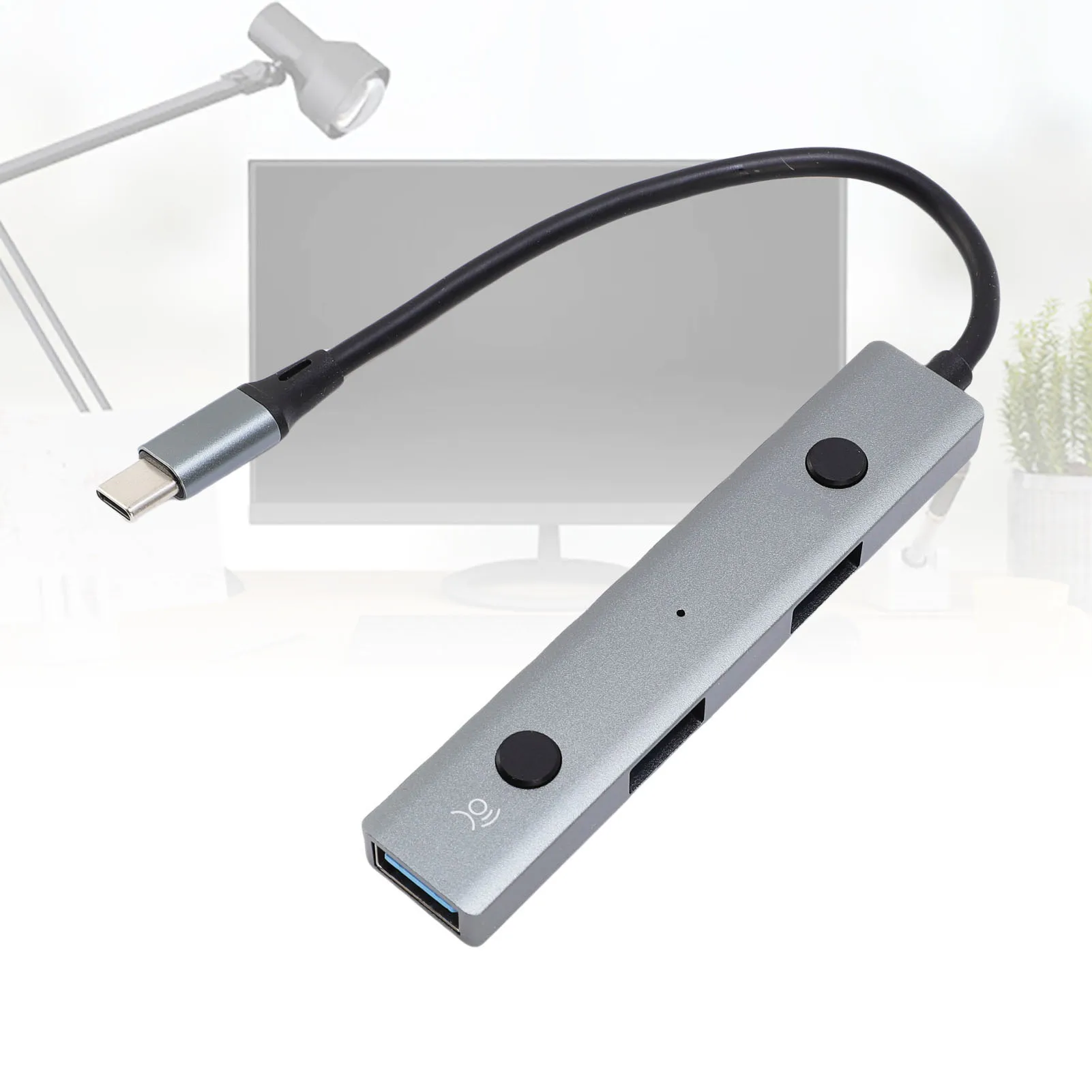 AI Powered USB Hub USB2.0 AI Hub AI Voice Hub Type C to USB2.0 Voice Control AI Tools USB Adapter for Laptops Desktops Tablets