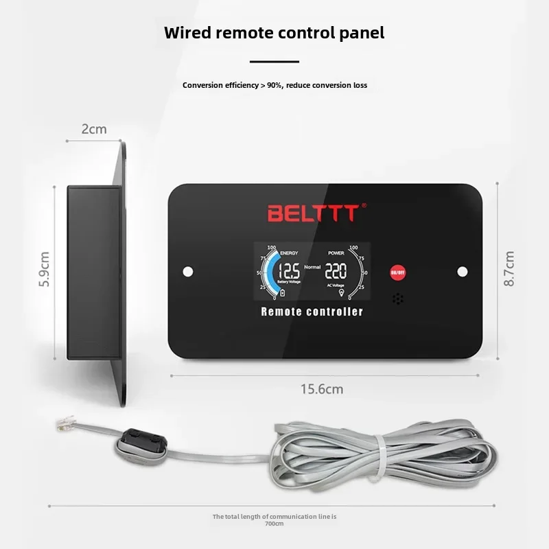 Blp Wired Remote Control Panel Switch 7 Meters Cable Smart Pure Sine Wave Inverter Multiples Parameters Display